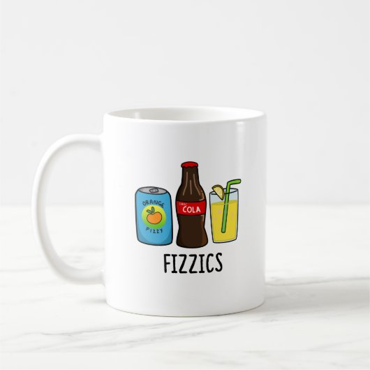 Fizzics Funny Fizzy Cola Drinks Pun Kaffeetasse (Links)