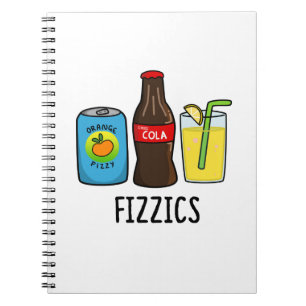 Fizzics Funny Fizzy Cola Drinks Pun Notizblock