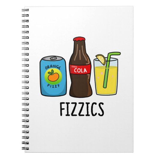 Fizzics Funny Fizzy Cola Drinks Pun Notizblock (Vorderseite)