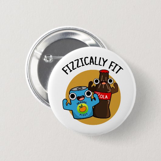 Fizzisch Fit Funny Fizzy Cola Pub Button (Vorne & Hinten)
