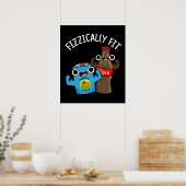 Fizzisch Fit Funny Fizzy Cola Pub Dark BG Poster (Küche)