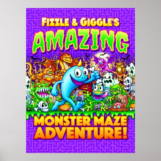 Fizzle & Giggle's Phantastisches Monster Maze Adve Poster (Vorne)