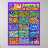 Fizzle & Giggle's Phantastisches Monster Maze Post Poster (Vorne)