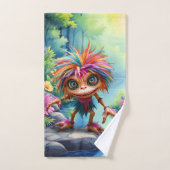 Fizzwiggle, der Regenbogen-Mischief-Sprite. Badhandtuch Set (Handtuch)