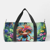 Fizzwiggle, der Regenbogen-Mischief-Sprite. Duffle Bag (Rückseite)