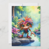 Fizzwiggle, der Regenbogen-Mischief-Sprite. Einladung (Rückseite)