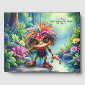 Fizzwiggle, der Regenbogen-Mischief-Sprite. Gästebuch (Rückseite)