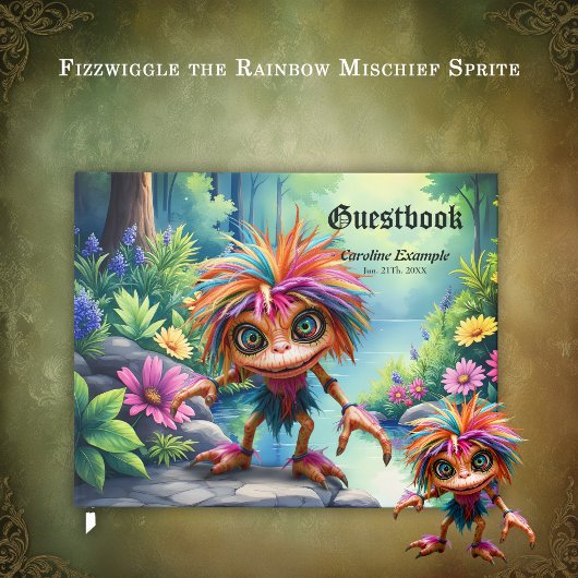 Fizzwiggle, der Regenbogen-Mischief-Sprite. Gästebuch