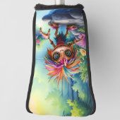 Fizzwiggle, der Regenbogen-Mischief-Sprite. Golf Headcover (Rotieren 90)