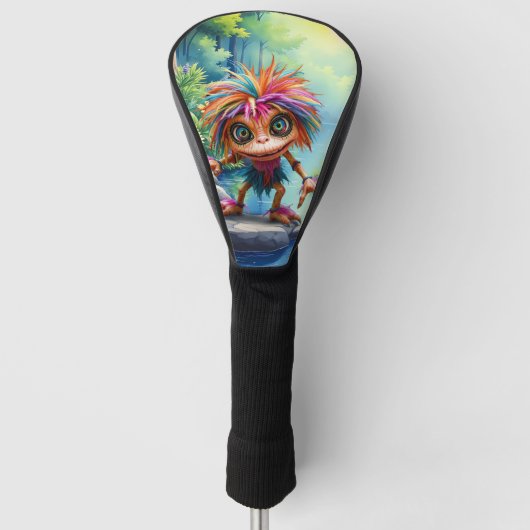 Fizzwiggle, der Regenbogen-Mischief-Sprite. Golf Headcover (Vorderseite)