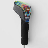 Fizzwiggle, der Regenbogen-Mischief-Sprite. Golf Headcover (angewinkelt)