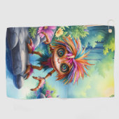 Fizzwiggle, der Regenbogen-Mischief-Sprite. Golfhandtuch (Horizontal)