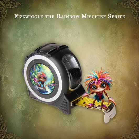 Fizzwiggle, der Regenbogen-Mischief-Sprite. Maßband