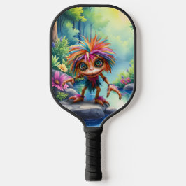 Fizzwiggle, der Regenbogen-Mischief-Sprite. Pickleball Schläger