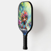 Fizzwiggle, der Regenbogen-Mischief-Sprite. Pickleball Schläger (Links)