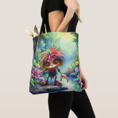 Fizzwiggle, der Regenbogen-Mischief-Sprite. Tasche (Von Nahem)