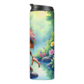 Fizzwiggle, der Regenbogen-Mischief-Sprite. Thermosbecher (Nach rechts gedreht)