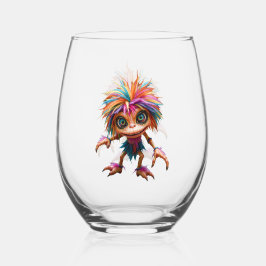 Fizzwiggle, der Regenbogen-Mischief-Sprite. Weinglas Ohne Stiel