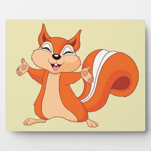 Fizzy das spielerische Eichhörnchen Fotoplatte (Vorderseite)