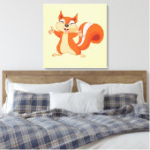 Fizzy das spielerische Eichhörnchen Leinwanddruck (Insitu (Schlafzimmer))