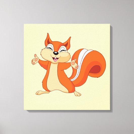 Fizzy das spielerische Eichhörnchen Leinwanddruck (Vorderseite)