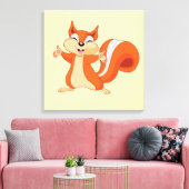 Fizzy das spielerische Eichhörnchen Leinwanddruck (Insitu (Wohnzimmer))