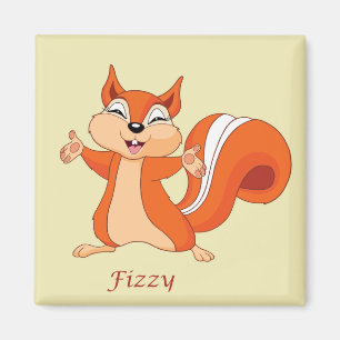 Fizzy das spielerische Eichhörnchen Magnet