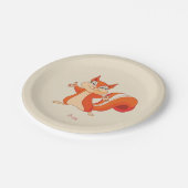 Fizzy das spielerische Eichhörnchen Pappteller (Schrägansicht)