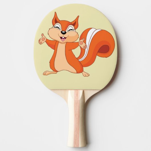 Fizzy das spielerische Eichhörnchen Tischtennis Schläger (Vorderseite)