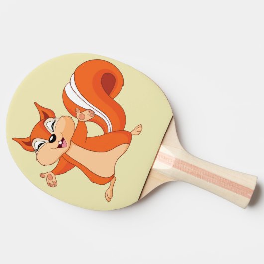 Fizzy das spielerische Eichhörnchen Tischtennis Schläger (Seitenansicht)