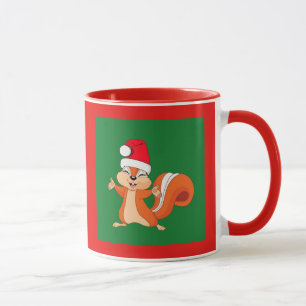 Fizzy das spielerische Eichhörnchen zu Weihnachten Tasse