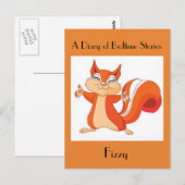 Fizzy die spielerische Eichhörnchen-Postkarte Postkarte (Vorne/Hinten)