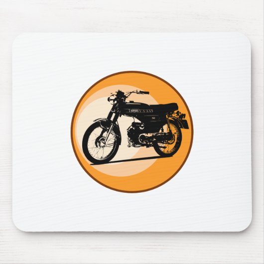 "FIZZY" klassisches Moped Yamahas FS1E Mousepad (Vorne)