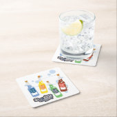 Fizzy Lifting Drink Grafik Rechteckiger Pappuntersetzer (Vor Ort)