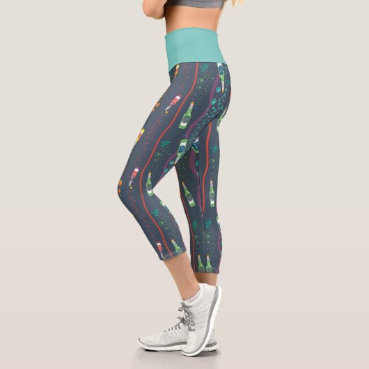 Fizzy Lifting Drink Muster Capri Leggings (Links)