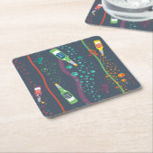 Fizzy Lifting Drink Muster Rechteckiger Pappuntersetzer (angewinkelt)