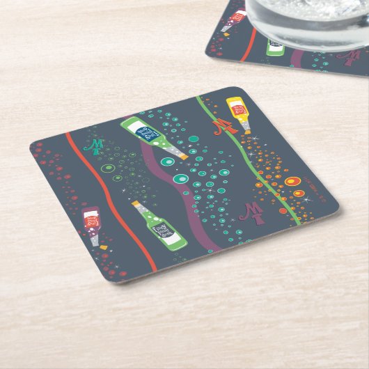 Fizzy Lifting Drink Muster Rechteckiger Pappuntersetzer (angewinkelt)