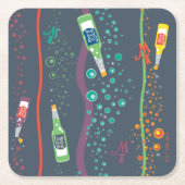 Fizzy Lifting Drink Muster Rechteckiger Pappuntersetzer (Vorderseite)