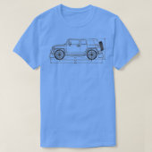 FJ Cruiser car dimensions T-Shirt (Design vorne)