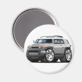 Fj Cruiser Silberwagen Magnet (Vorderseite/Rückseite)