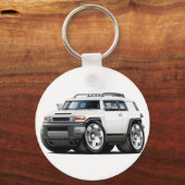 Fj Cruiser White Car Schlüsselanhänger (Vorderseite)