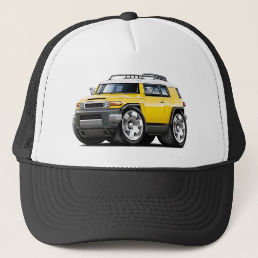 FJ-Kreuzer-Gelb-Auto Truckerkappe (Vorderseite)