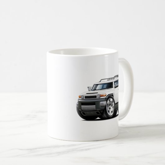 FJ-Kreuzer-Weiß-Auto Kaffeetasse (VorderseiteRechts)