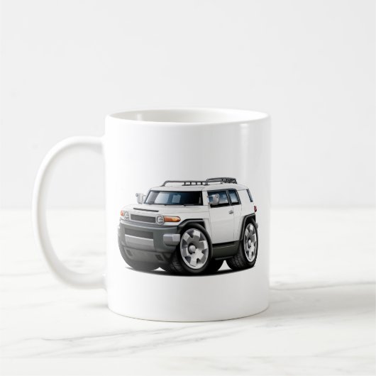 FJ-Kreuzer-Weiß-Auto Kaffeetasse (Links)