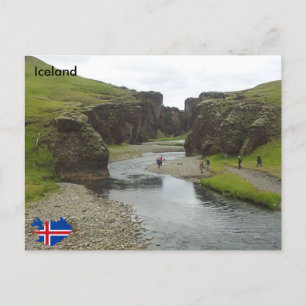 Fjaðrárgljúfur, Südost-Island Postkarte