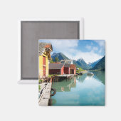 Fjaerlandsfjord-Fjordlandschaft in Norwegen Magnet (Vorderseite/Rückseite)