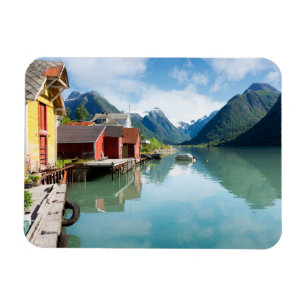 Fjaerlandsfjord-Fjordlandschaft in Norwegen Magnet