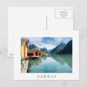 Fjaerlandsfjord-Fjordlandschaft in Norwegen Postkarte (Vorne/Hinten)