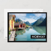 Fjaerlandsfjord-Fjordlandschaft in Norwegen Postkarte (Vorne/Hinten)