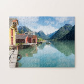 Fjaerlandsfjord Fjordlandschaft in Norwegen Puzzle (Horizontal)